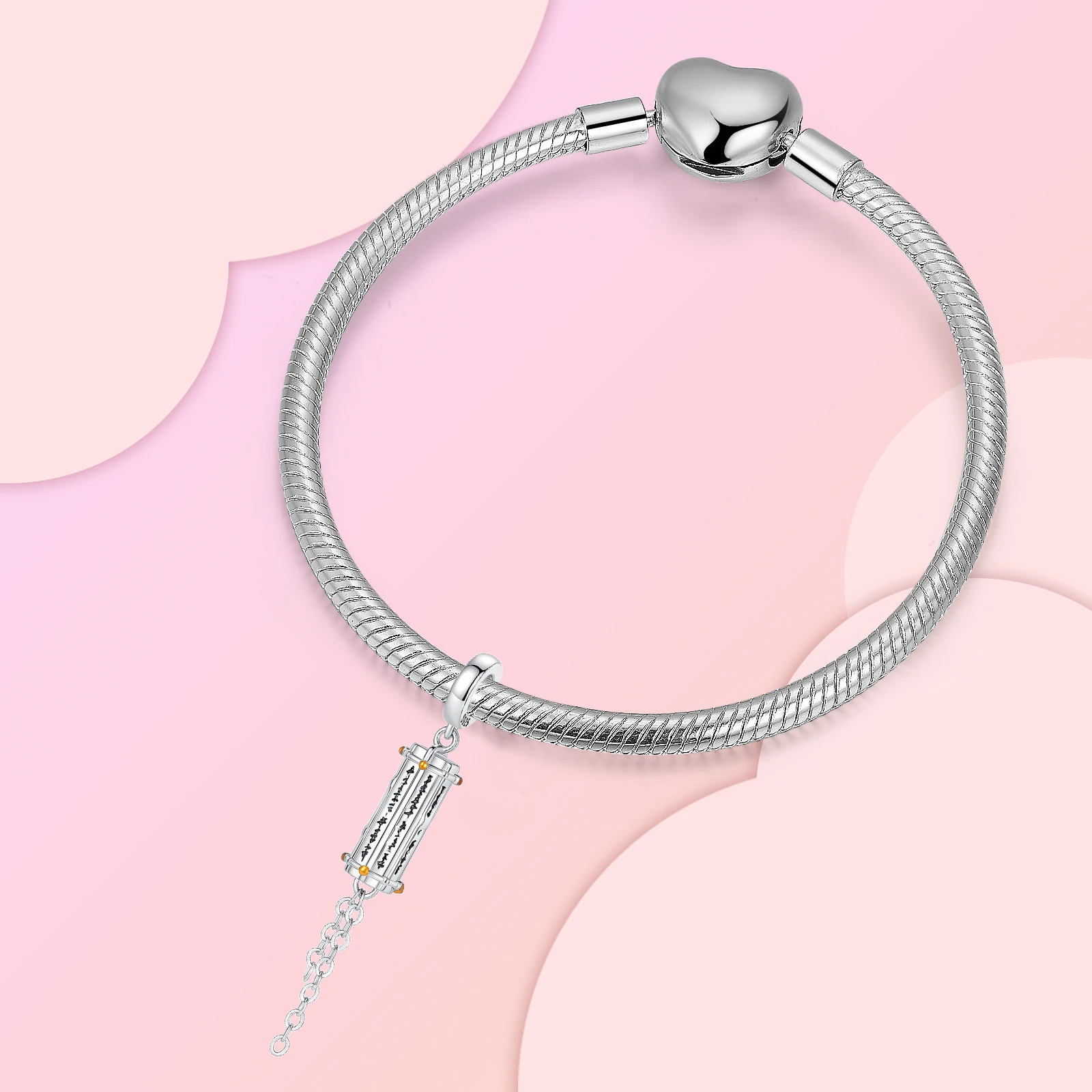 925 Sterling Silver Charm Chinese Zen Engraved Bamboo Cylinder Pendant for Women Fit Original Bracelet Necklace DIY Accessories
