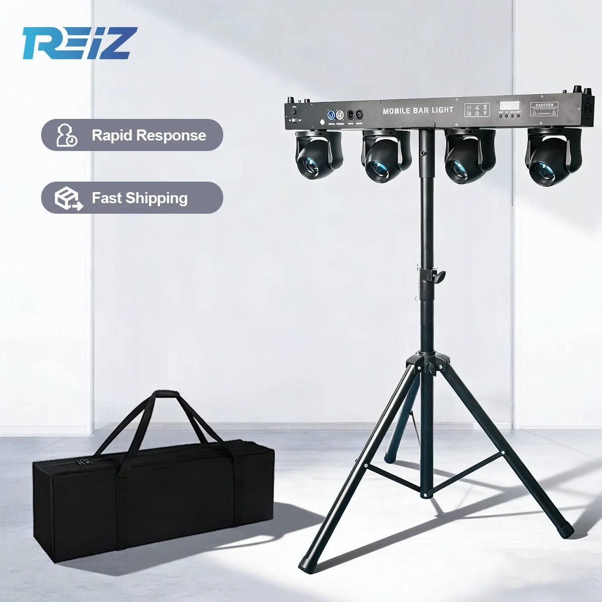 4-in-1 LED RGBW 4x40W Moving Head Licht, Beam Strobe Bühnenlicht mit Halterung, Unabhängig Steuerbares DJ-Licht für Disco Party KTV