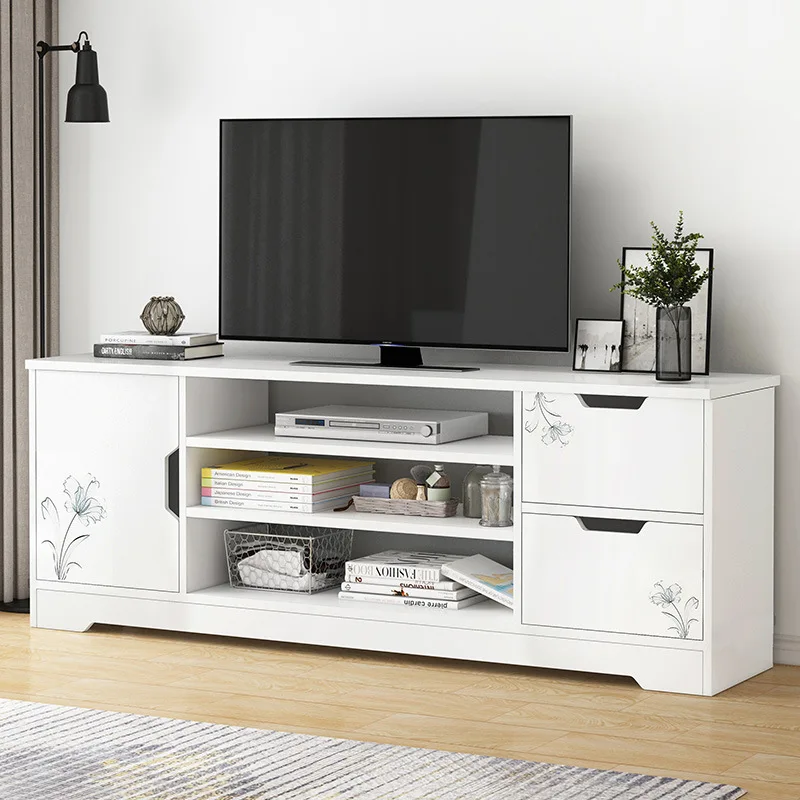 

Modern and minimalist Nordic TV cabinet tea table combination set, living room, bedroom, household, simple small-sized TV cabine