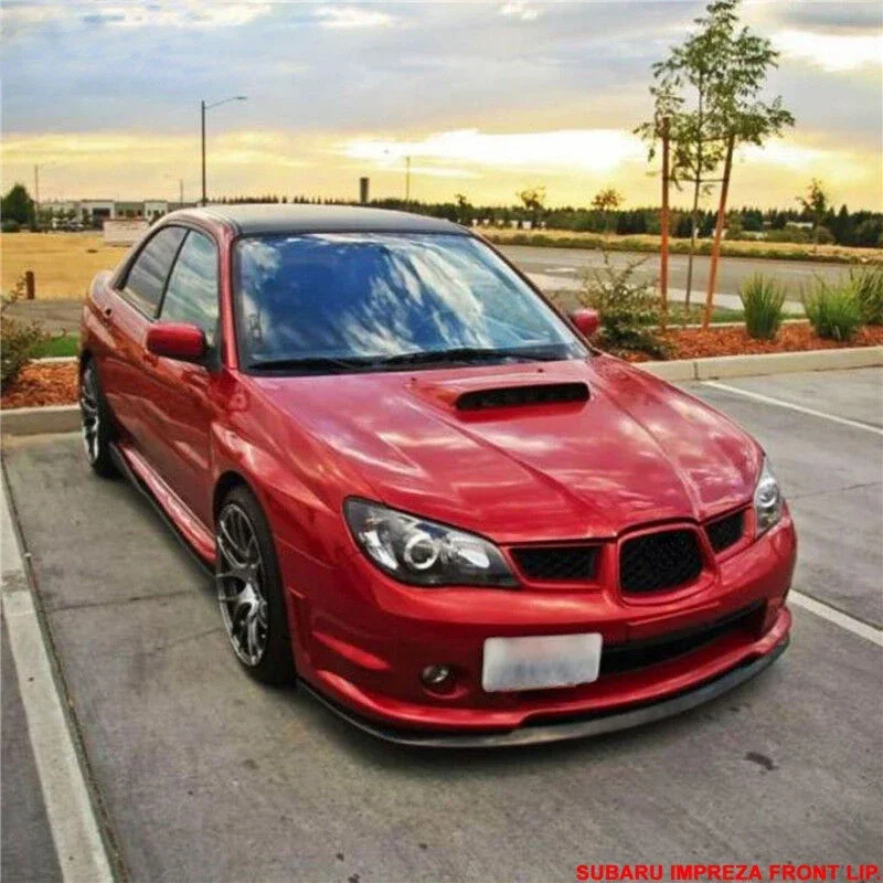 Fits 06-07 Subaru Impreza WRX STI S204 Front Bumper Lip 3 PCS Spoiler Splitter PP Front Lip Corner Auto Parts