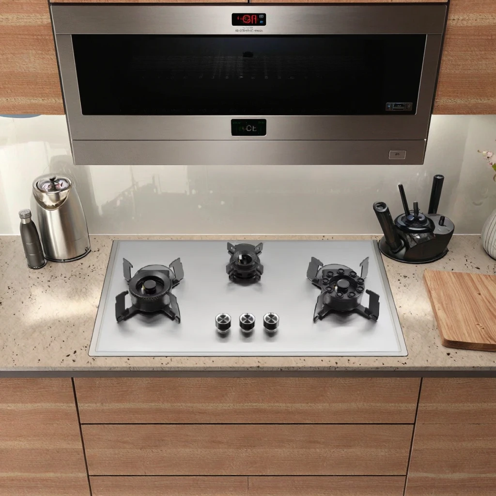 ALK 3 burner Built in Smart Happy Home Portable Gas Stove with Stainless Steel for Home