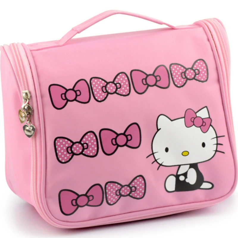 

Косметичка Sanrio Hello Kitty, косметичка, милый розовый органайзер для косметики, клатч Kawaii, косметичка, водонепроницаемая косметичка
