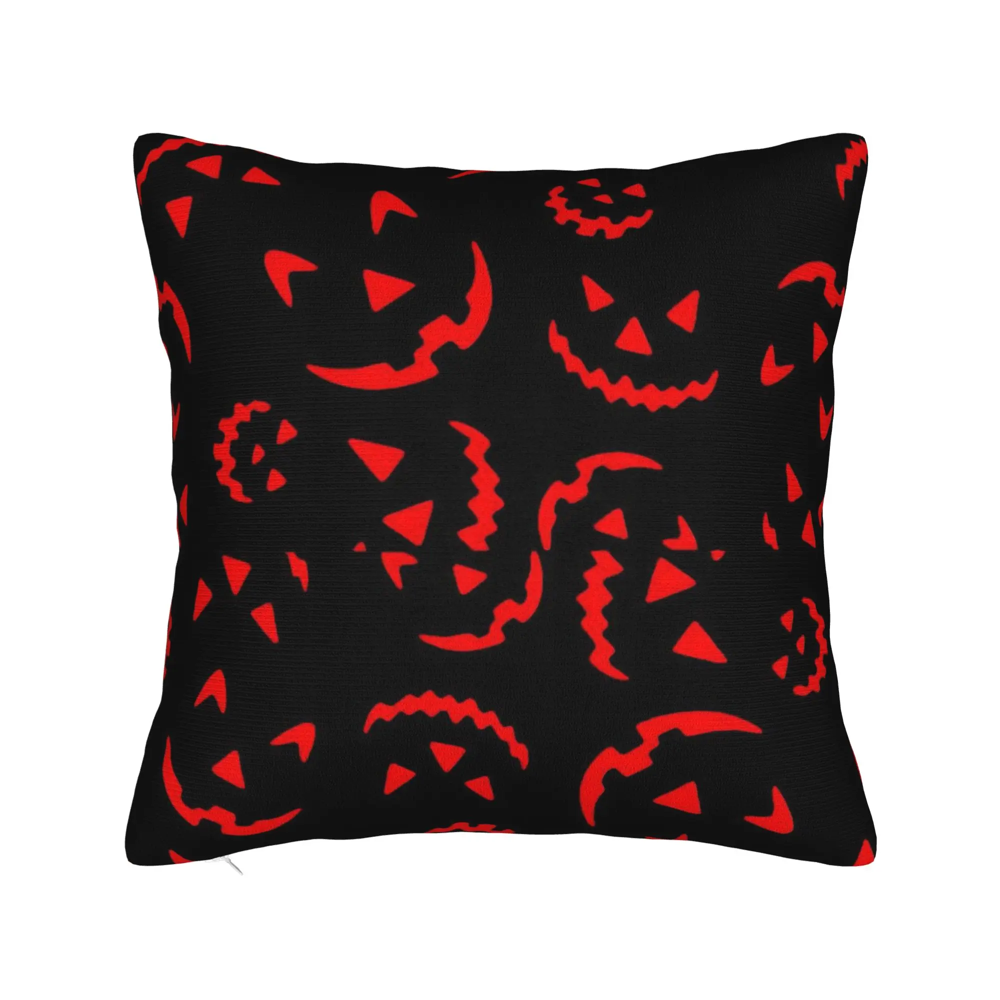 Horror Pumpkin Bat Halloween Square Pillow Cases  Cushion Cover Fashion Polyester Decorative Pillowcase for Living Room 18
