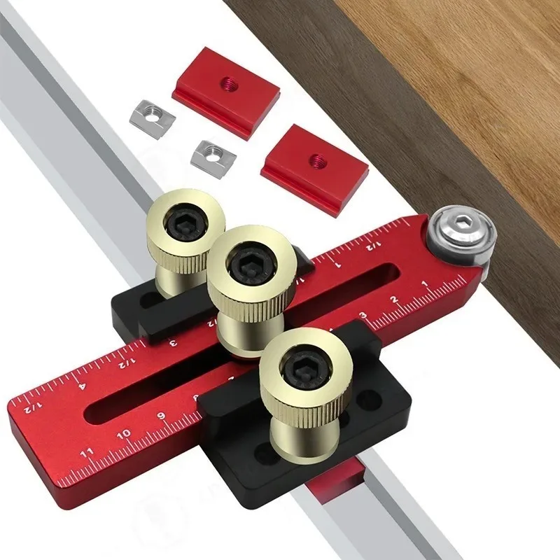 Table Saw Flip‑Mount Roller Cutting Stop Fence Woodworking Workbench Material Pressing Feeding Auxiliary Cutting Tool