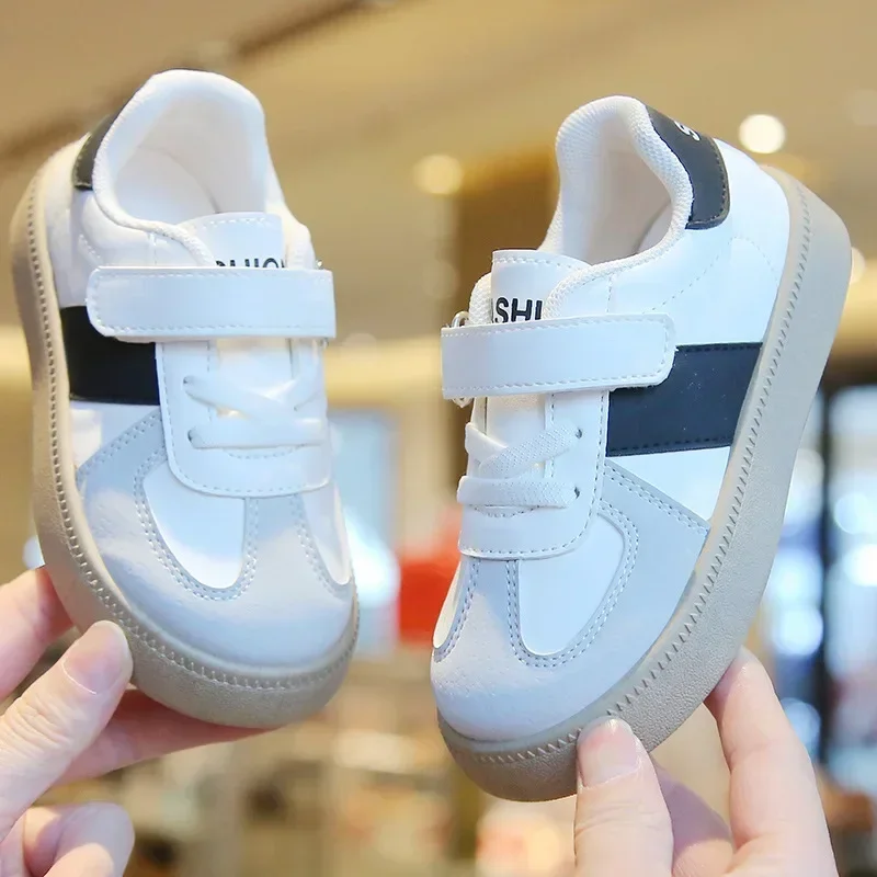 

Unique Design Color Blocked Children's Casual Shoes Hook Loop Non Slip Round Toe Boys Girls Fashion Casual Shoes Sewing Thread