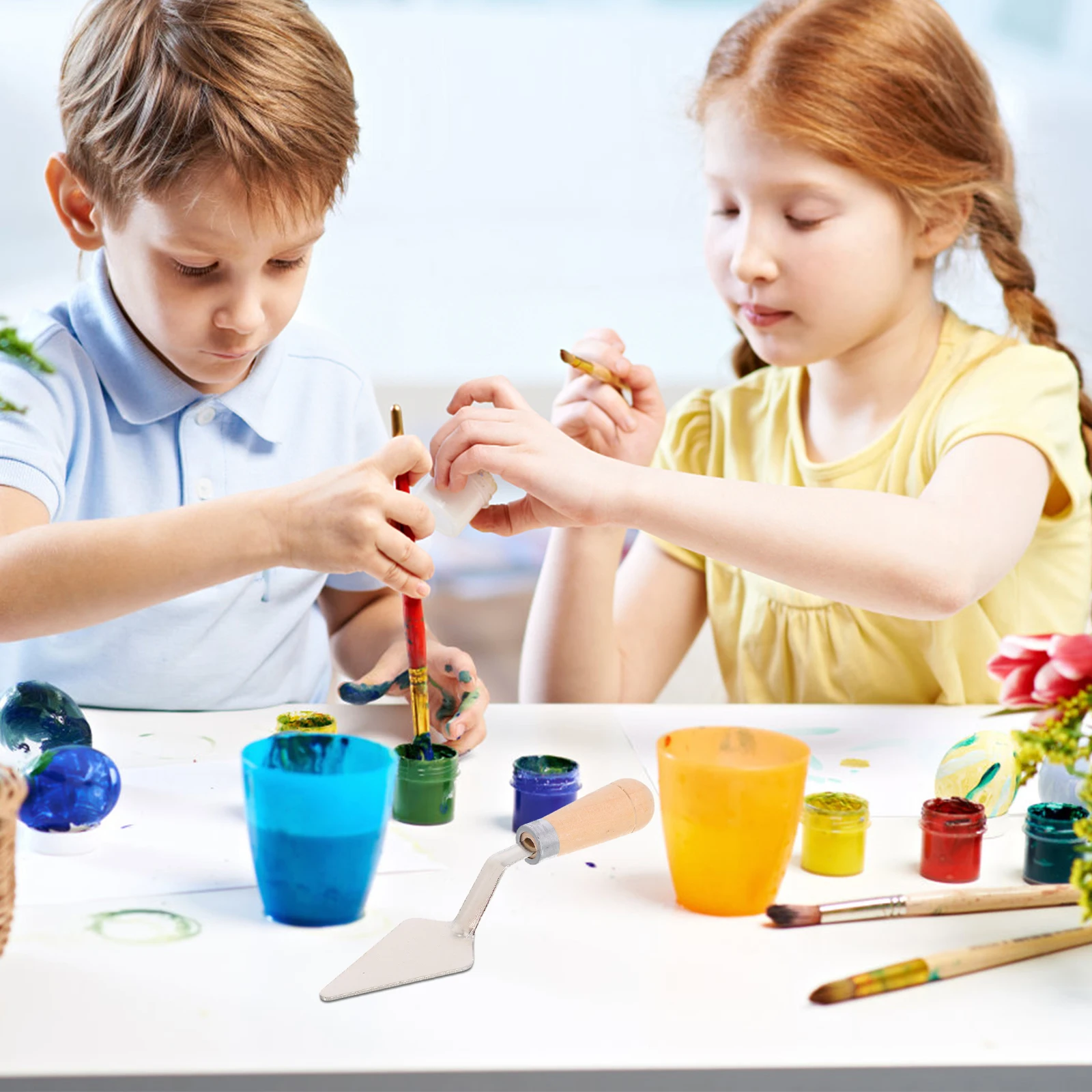 

8Pcs Oil Paint Palette Knife Set Wood Handle Stainless Steel Art Spatula for Mixing Scraping Canvas Tools Wood Handle Spatula