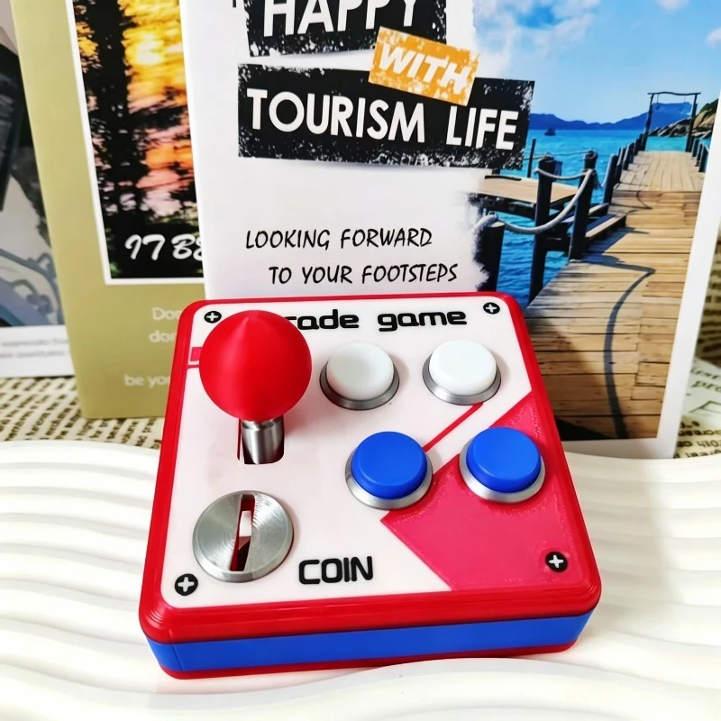 Retro Arcade Joystick-Stil 3D-Gedruckte Lichtschalter-Abdeckung Typ 86 Wandplatte Spielzimmer-Dekor Gamer Einzelbedienfeld 1 Stück