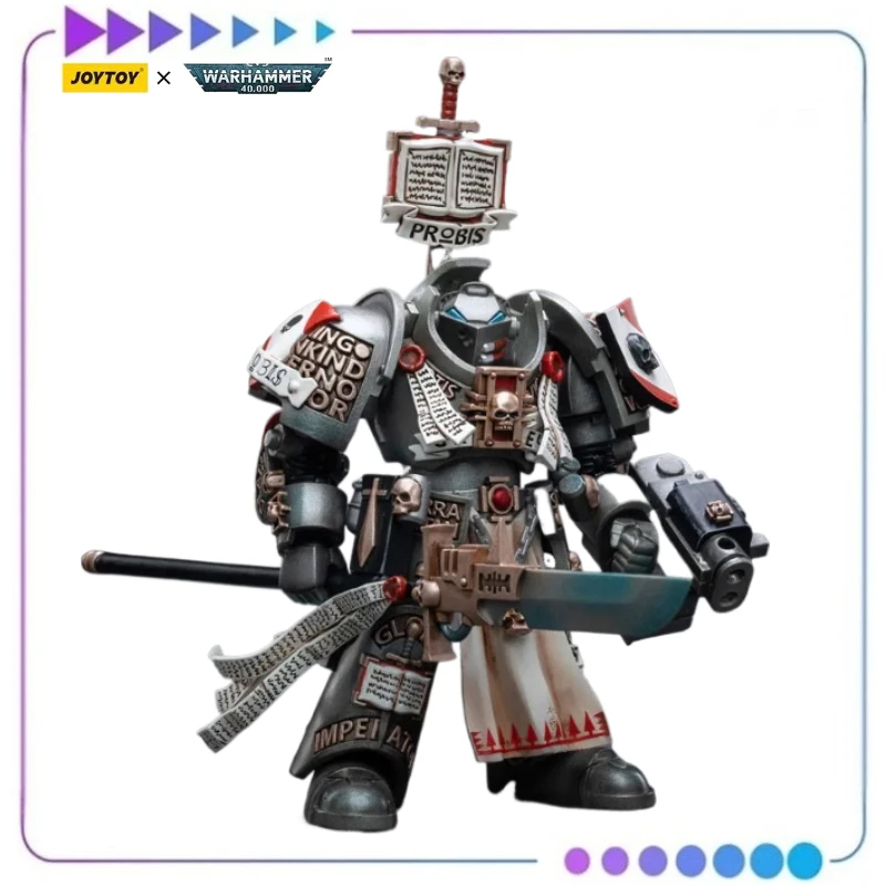 【Original】JOYTOY Warhammer 40K 1/18 ตัวเลขการกระทําอัศวินสีเทา Terminator Jaric Thule ทหารคอลเลกชันของขวัญของเล่น