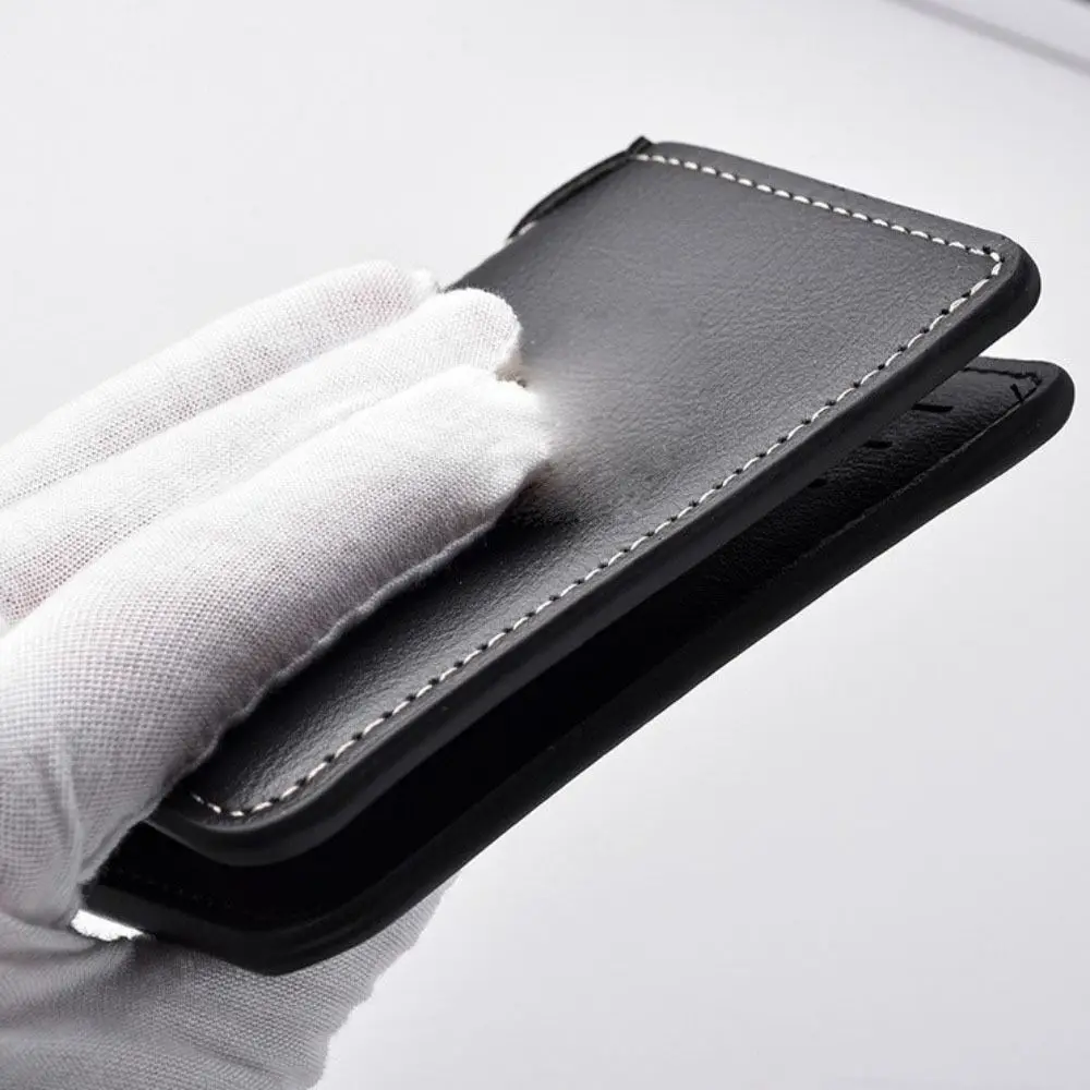 Cartera corta fina a la moda para hombre, cartera plegable delgada, bolso de mano de negocios, monedero, tarjetero de cuero PU, tarjetero Unisex