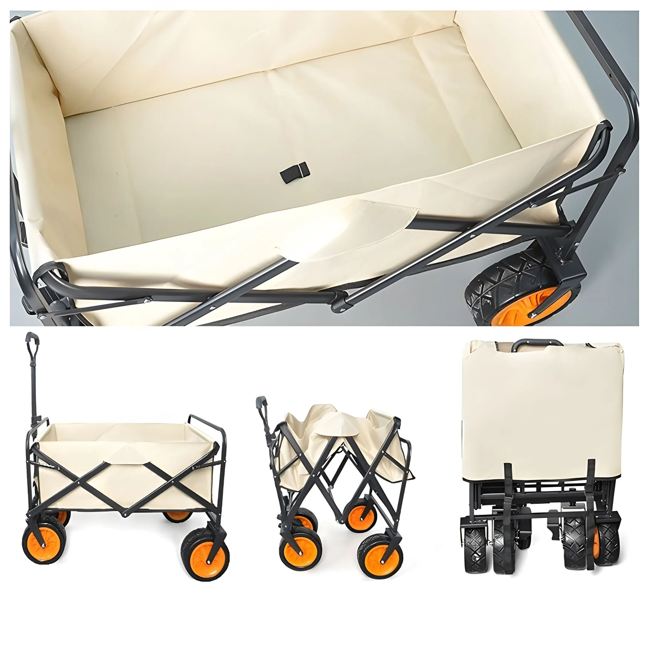 Outdoor Camping Cart, Household Shopping Cart, Folding Pull Cart, Portable Camping Trailer, Reinforced Camp Cart Wholesale