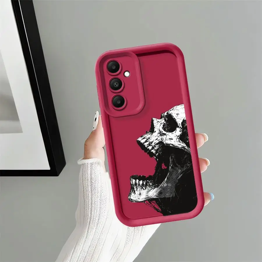 Simple Skeleton Phone Cover Case for Samsung Galaxy A21s A54 A57 A32 A22 A25 A26 A36 A55 A35 A52 A73 A56 A24