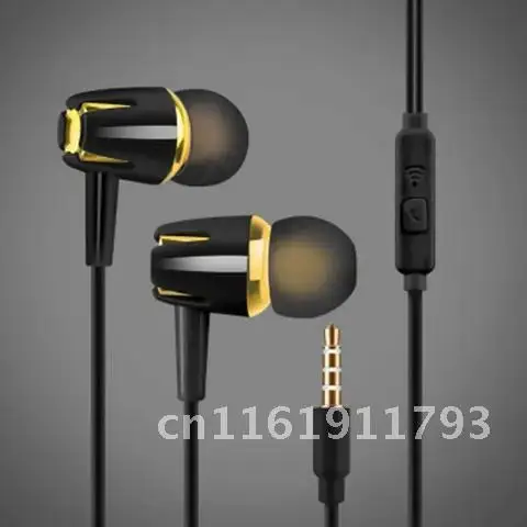 M18 3.5Mm Wired Earphone Electroplating Bass Stereo In-ear Earphone with Mic Handsfree Call Phone Headset for Android Ios