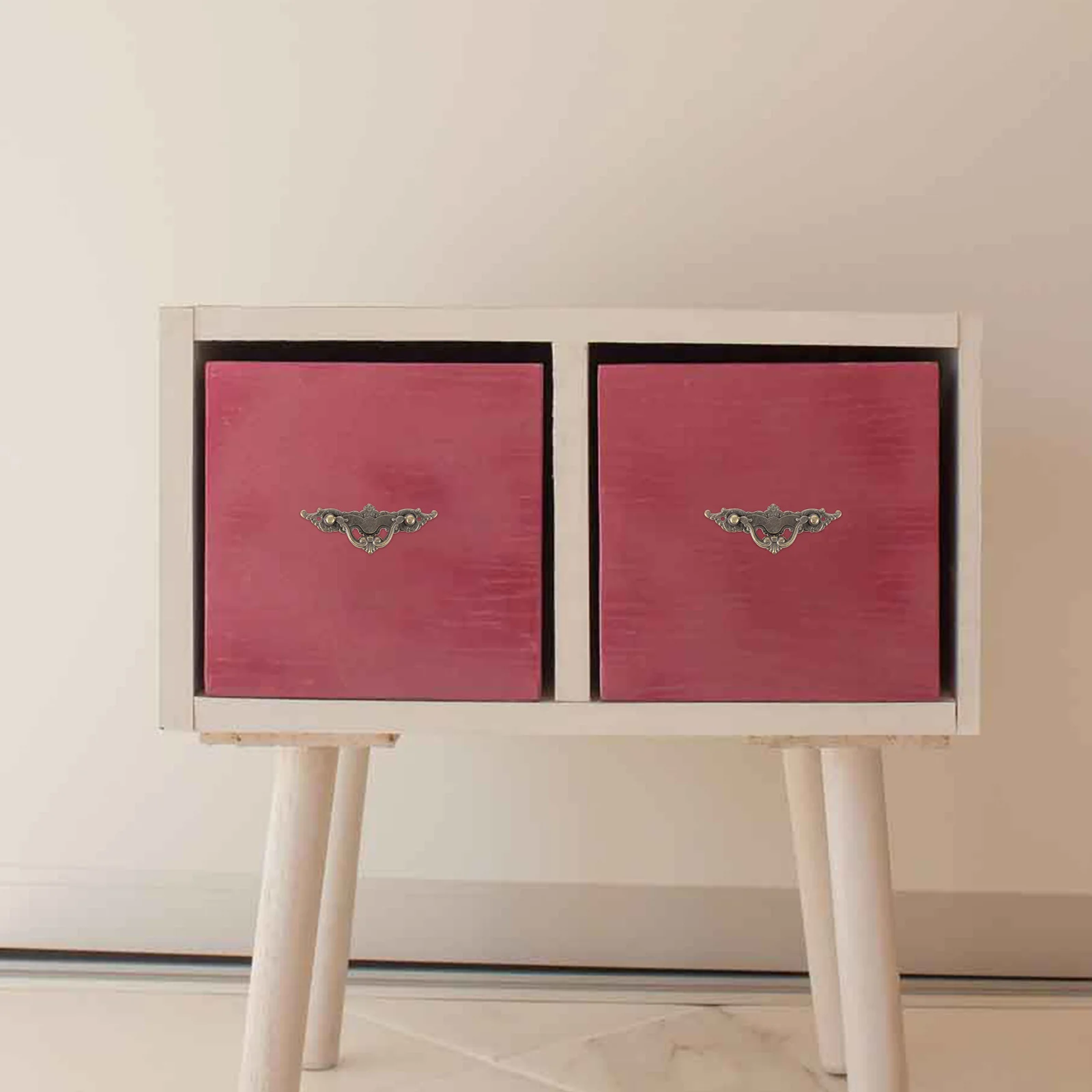 

2Pcs Vintage Cabinet Pulls Decorative Furniture Handles Compact Design Time Saving Installation Dresser Handles and Knobs