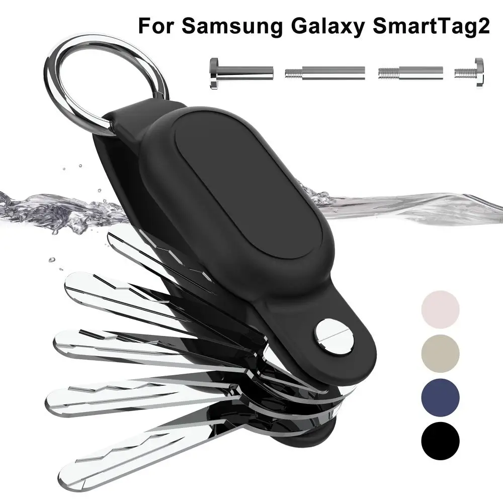 Silicone Keychain Protective Case Anti-lost Ring Waterproof Key Chain Ring Holder Key Organizer for Samsung Galaxy SmartTag2