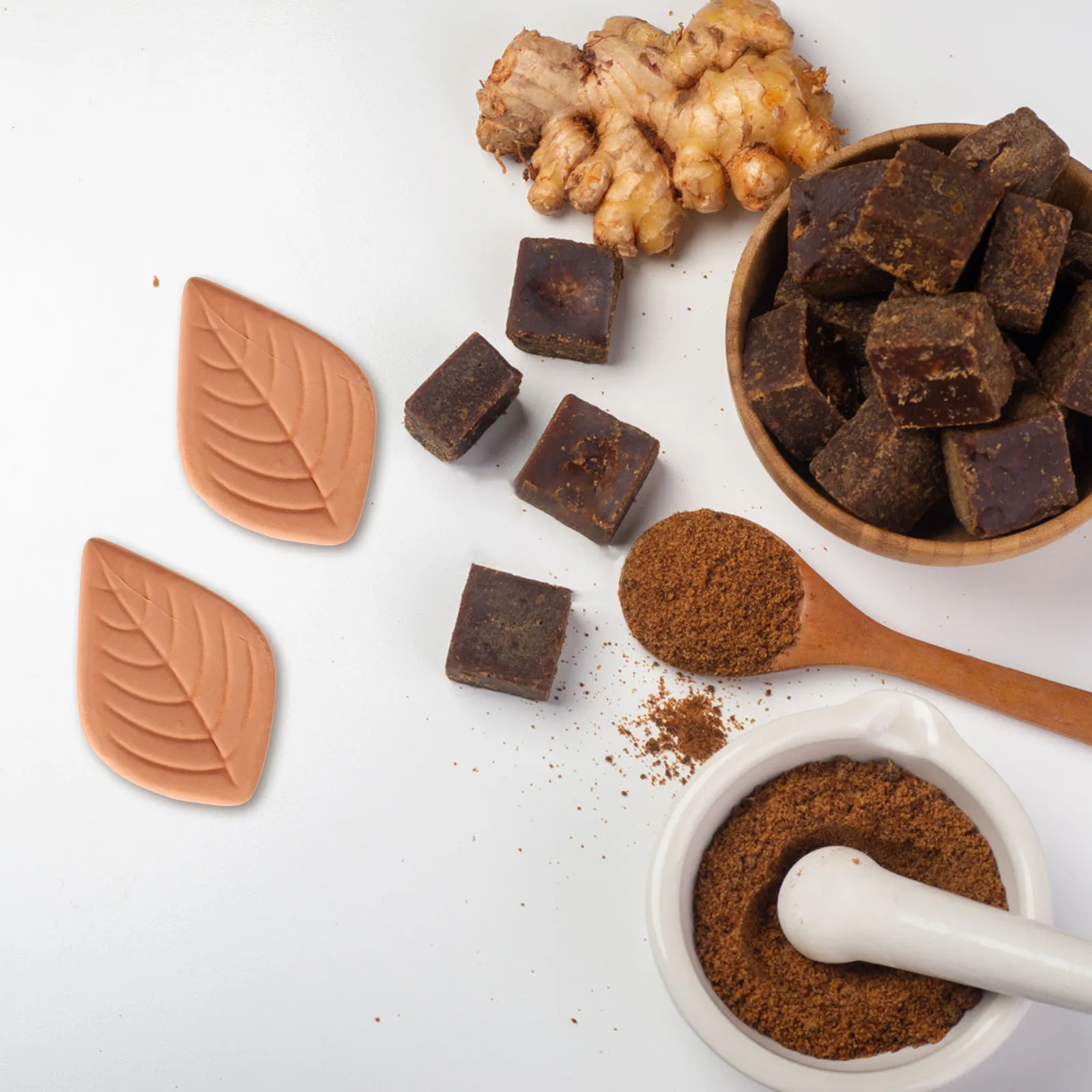 6 Piezas de Conservadores de Azúcar Reutilizables para Azúcar Moreno, en Forma de Hoja de Terracota, Suavizantes, para Almacenamiento de Alimentos y Mantenimiento de la Frescura