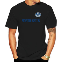 2025 Summer New North Sails BlackWhite T-shirt Harajuku Graphic T Shirts Men Clothing T Shirt Men Clothing