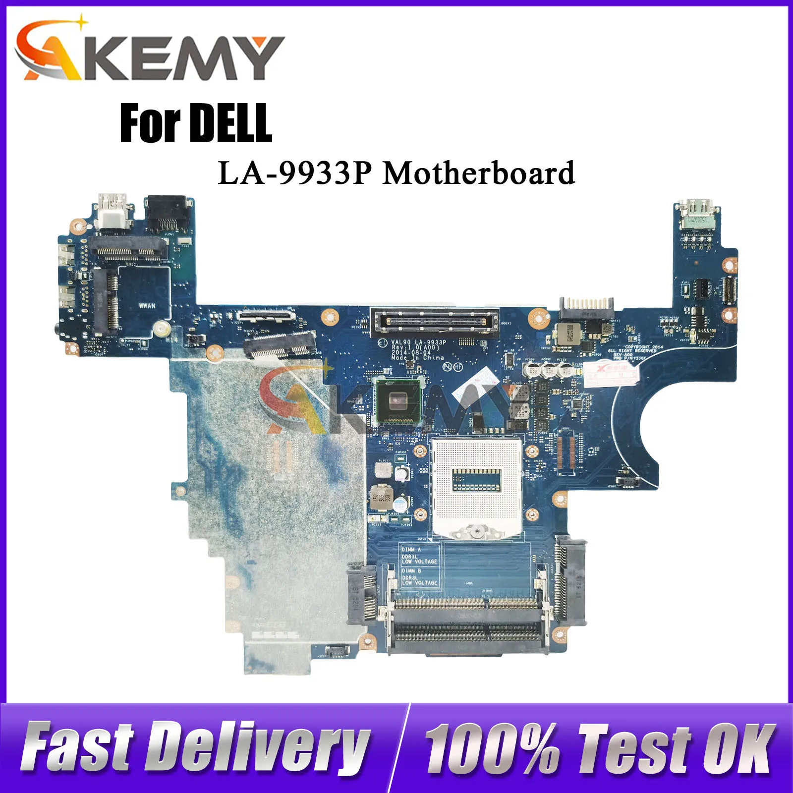 

For DELL Latitude E6440 Laptop Motherboard VAL90 LA-9933P with DDR3 CN-085M2V 007KGN 100% Fully Tested
