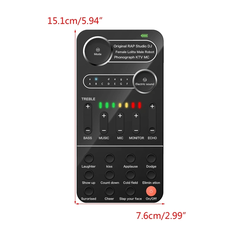 Voice Changer Handmikrofon Voice Changer Soundeffekte Live-Soundkarten