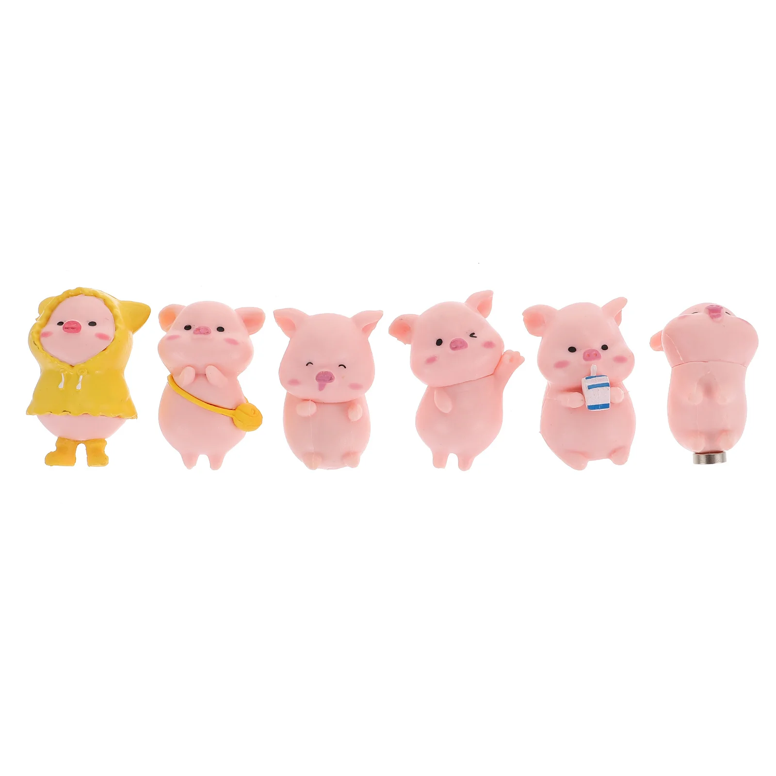 

6Pcs Piggy Fridge Magnets Stylish Cartoon Refrigerator Magnet Easy to Use on Any Magnetic Surface Perfect for Notes Photos