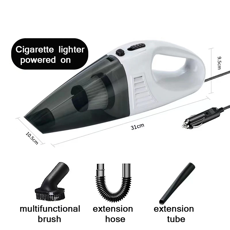 New Car Vacuum Cleaner Handheld Car Vacuum Cleaner Home and Car Dual Purpose Mini Vacuum Cleaner 3M Cigarette Lighter Power Cord