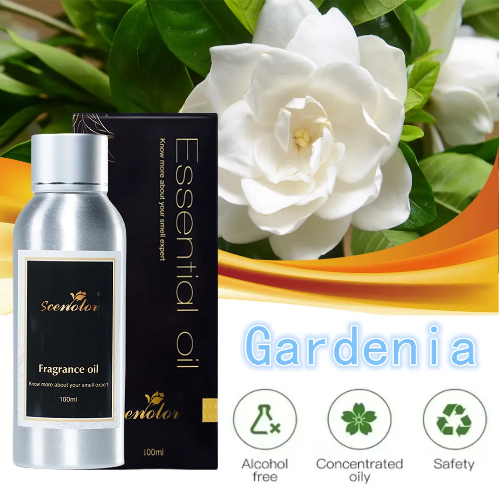 Gardenia Essential Oil For Diffuser Aromatherapy DIY Soap Scented Candle Verbena Rose Jasmine Linen Fragrance Oil For Home Hotel