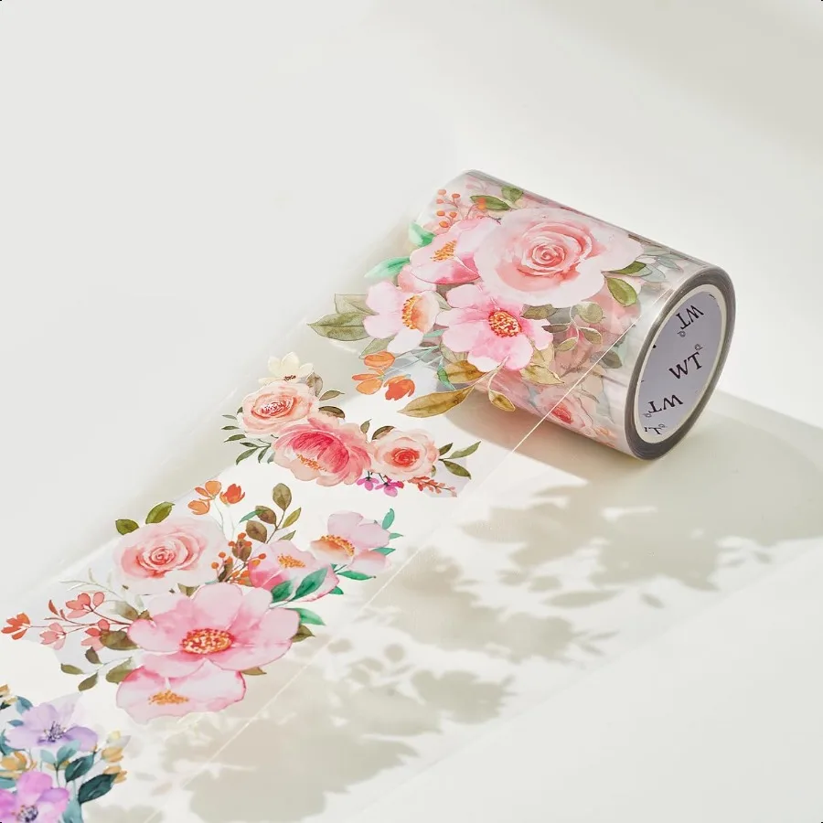 

Floral PET Tape for Scrapbook Junk Bullet Journaling plies Colored Masking Decorative Tape for Bible Study and Craft plies Widt