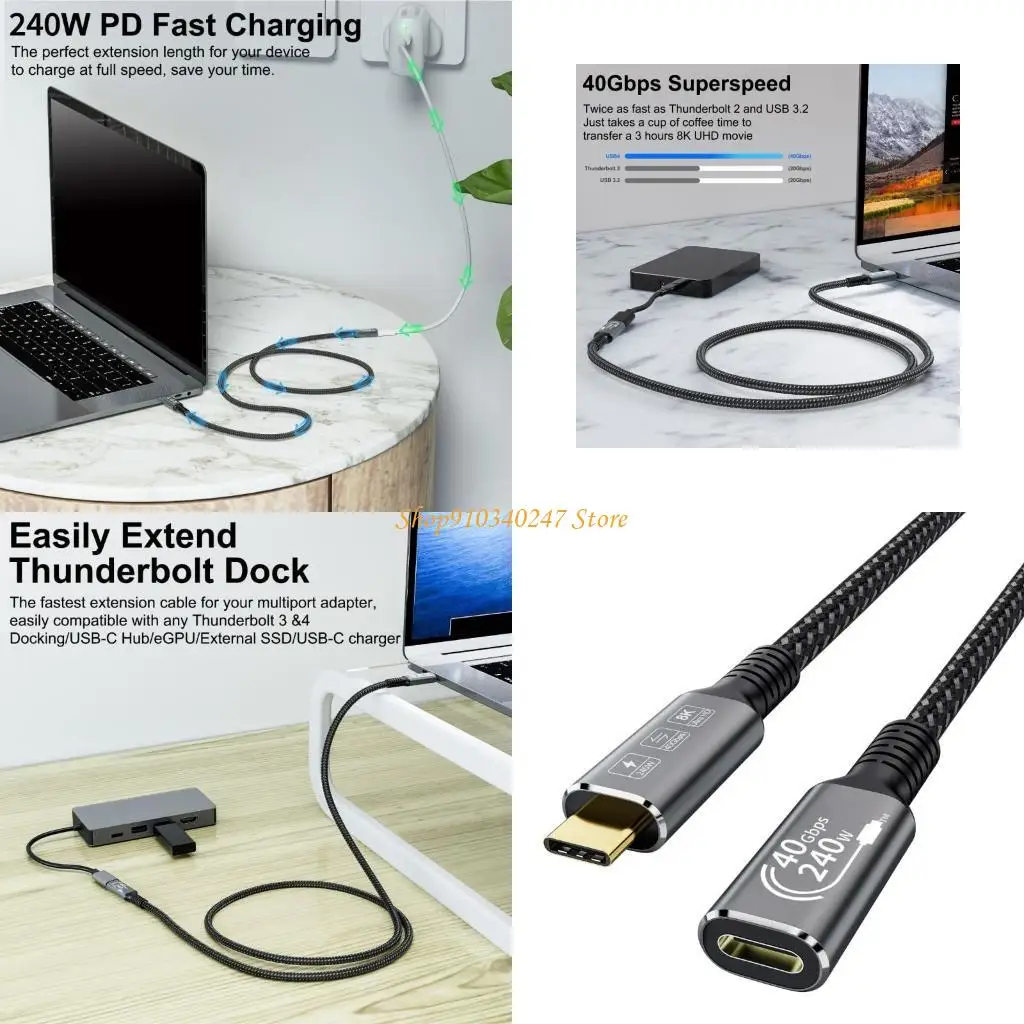 

Q22A USB4.0 Кабель с 240 Вт быстрой зарядки 40 Гбит / с передачи данных и 8K при 60 Гц дисплея