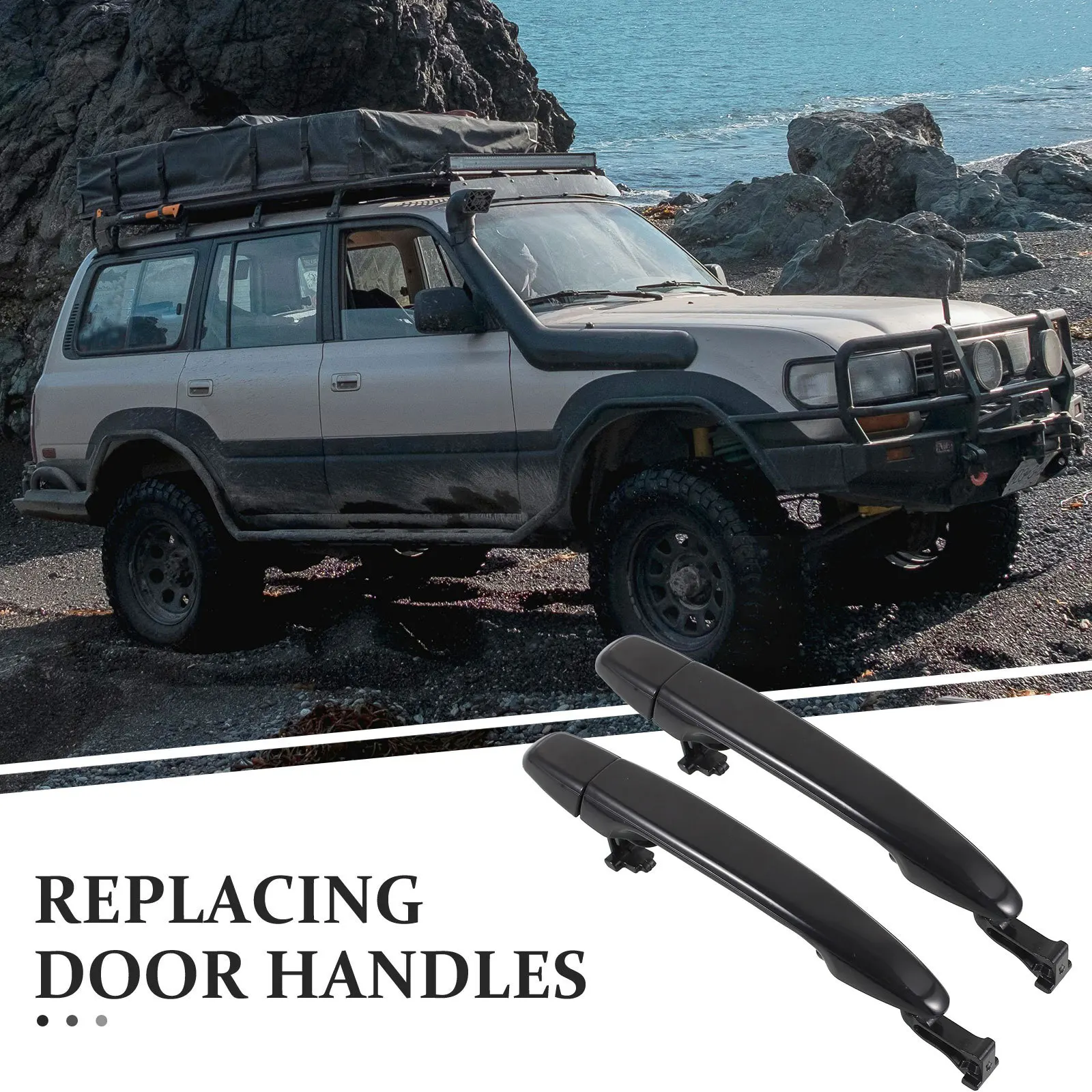 

1Pair Car Interior Door Handles Replacement Rear Durable Auto Interior Door Pull Grip Handle Fits Left Right Side