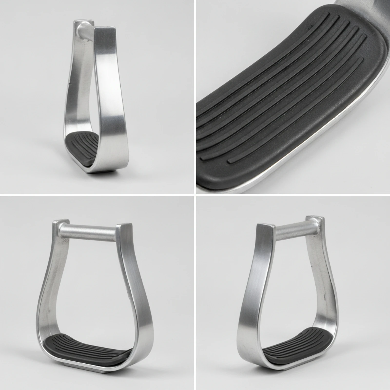 Aluminum Stirrups with Rubber Footbed Lightweight Western Saddle Stirrups Tack Sturdy Long-Lasting for Horse Riders