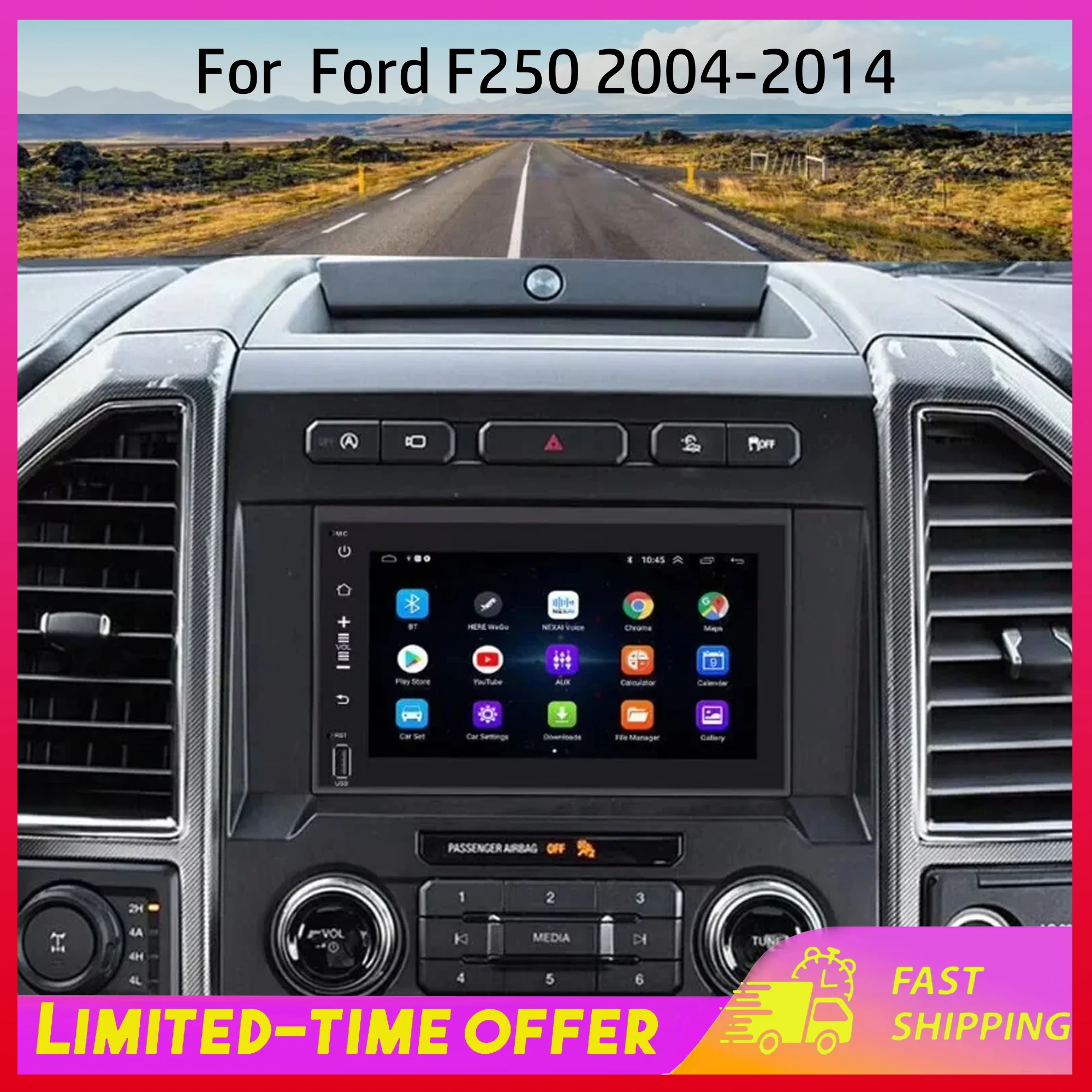 

7-дюймовый Android 15 2+32 ГБ для Ford F250 2004-2014: автомобильный GPS-навигатор, мультимедийный плеер, радиоприемник, магнитола