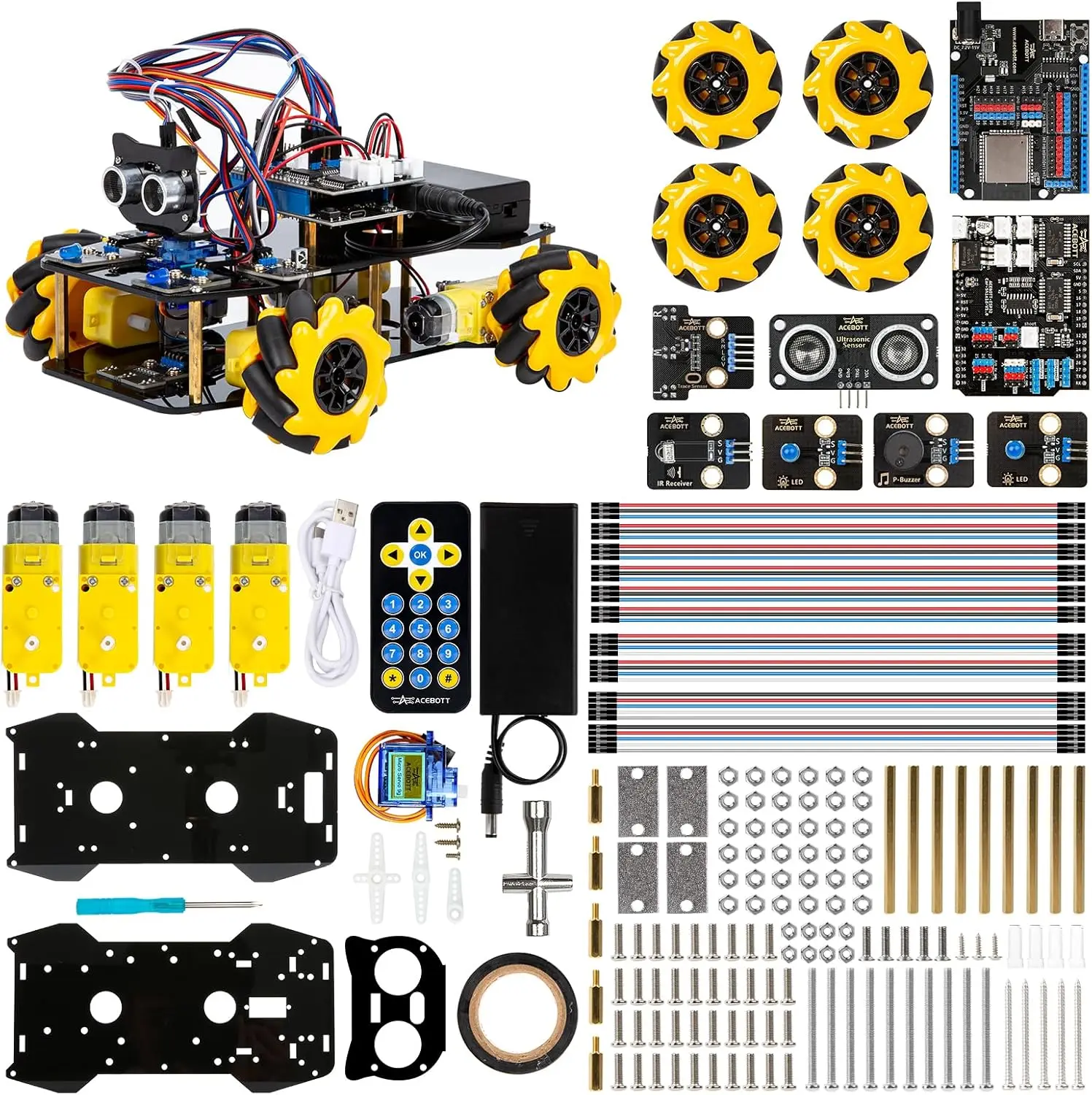 

Smart Robot Car Kit for Arduino, STEM Coding Kit for Kids Ages 8-16, Programming Project Gift