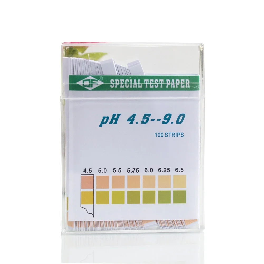 PH Paper PH Test Strip 100 Piece 4.5-9.0 Aquariums Lndicator Drinking Water Universally Pool Water Testing Quick Results 7x9x1cm