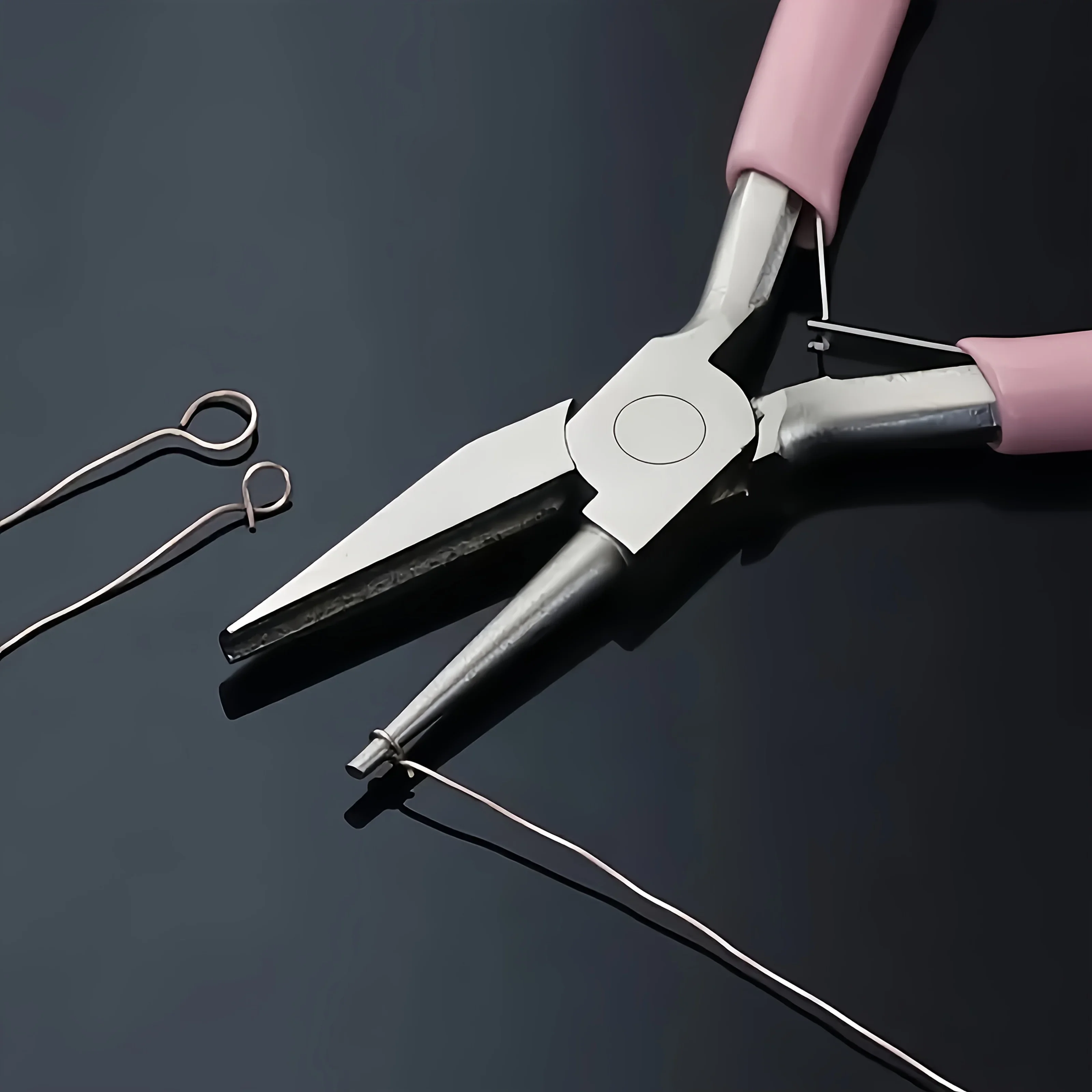 1 multifunctional and durable metal manual needle nose pliers with semi-circular design, suitable for DIY jewelry making, smooth surface for easy maintenance, and strong construction. Suitable for daily production | Ergonomic design | Strong construction
