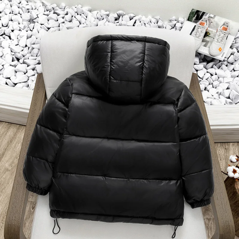 Boys Girls Down Coats Children's Autumn Winter Hooded Windproof Jackets New Fashion Thickend Outerwear Kids Casual Clothes 4-15Y