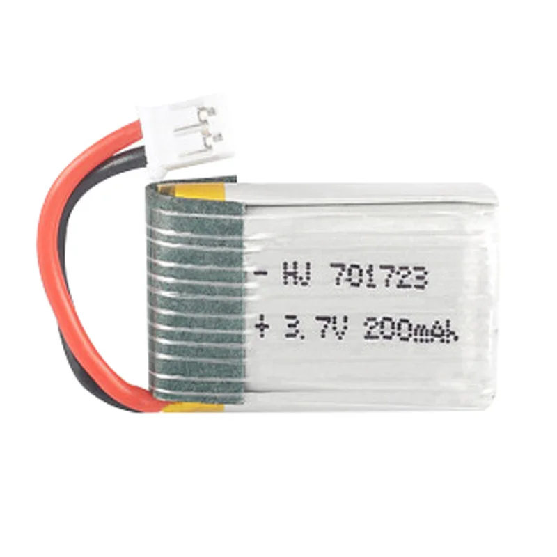 Batterie LIPO pour quadricoptère RC, pièces de rechange, H36, E010, E010C, E011, E013, F36, NH010, 3.7 V, 200mAh, 701723, 1-20 pièces