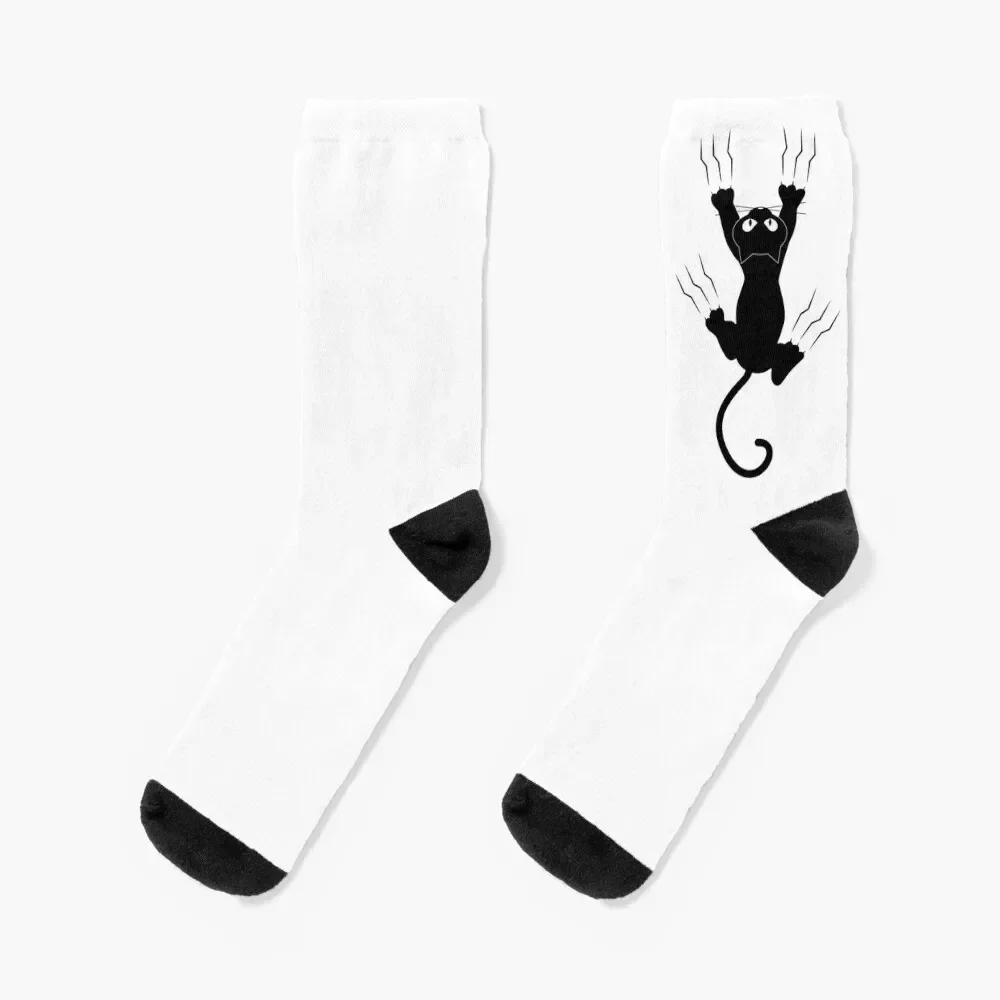 

Funny Scratching Cat T-shirt and other cloths with cat Socks happy anime japanese fashion Boy Child Socks Women's