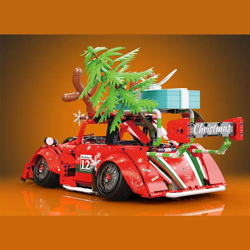 

Christmas Edition Beetle Building Blocks Set 2870 PCS, 1:10 Scale Holiday Car Model for Adult Collection, Festive Gift