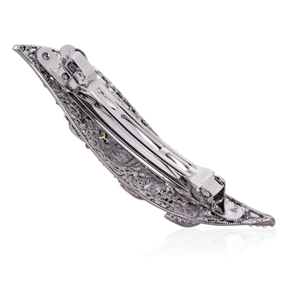 Pinch Cock Leaf Hair Clip Leaves Clip Leaf Hairpin Crystal Hairpin Crystal Leaf Hairpin