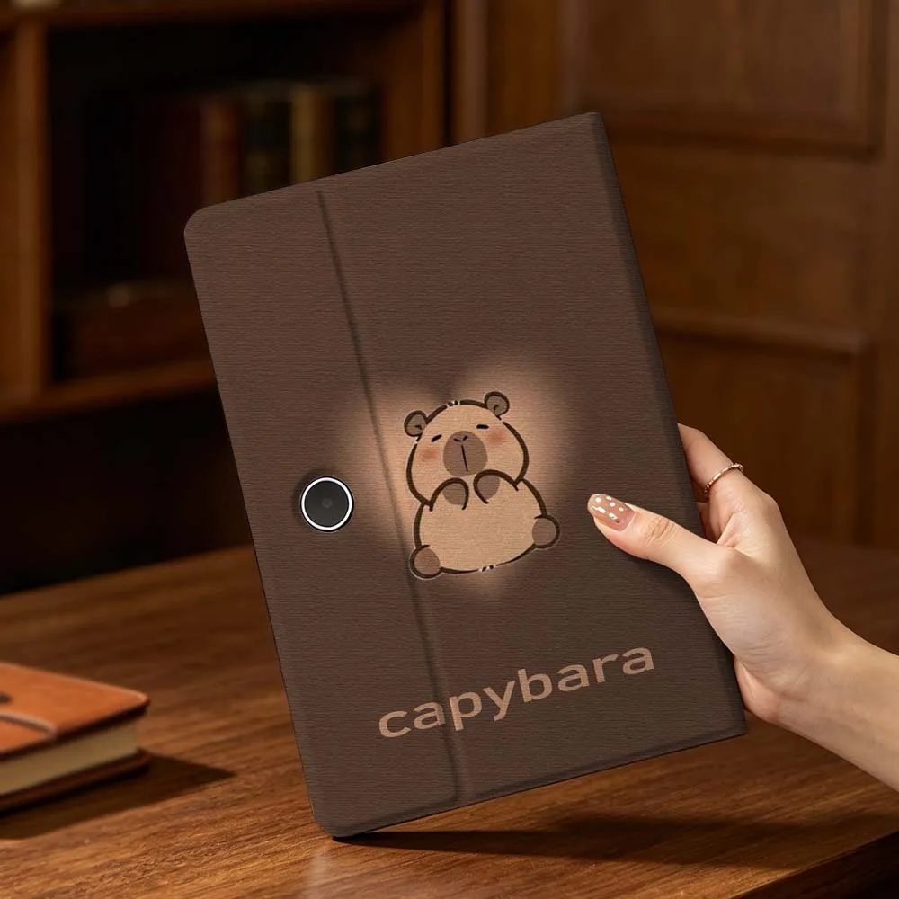 Cute Cartoon Capybara Pattern Soft For OPPO VIVO IQOO OnePlus Realme Pad 3 Pro 13 12.1 11.4 11 inch Pen Tray Tablet Case