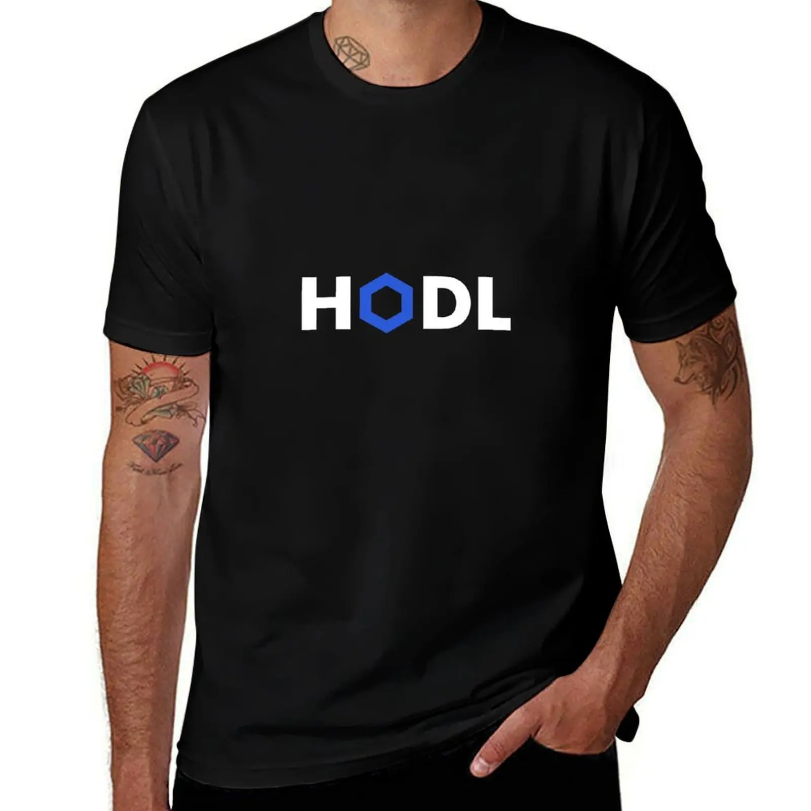 Hodl it - Chainlink LINK T-Shirt Light Athletic Short Sleeve Tee Shirt