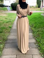 Ramazan Eid müslüman uzun elbise Dubai türkiye Islam Abayas kadınlar için uzun elbise Kebaya Robe Femme Musulmane Kaftan