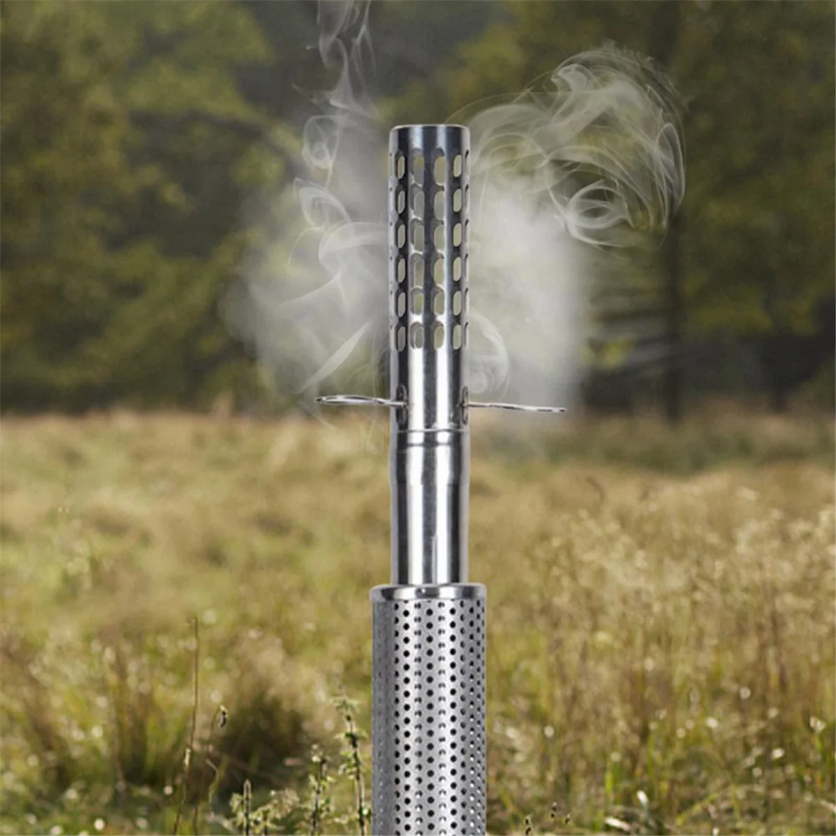 ABAB Camping Tent Stove Chimney Parts Firewood Stove Accessories Chimney Tube Stainless Steel Spark Arrestor 7.5x26cm
