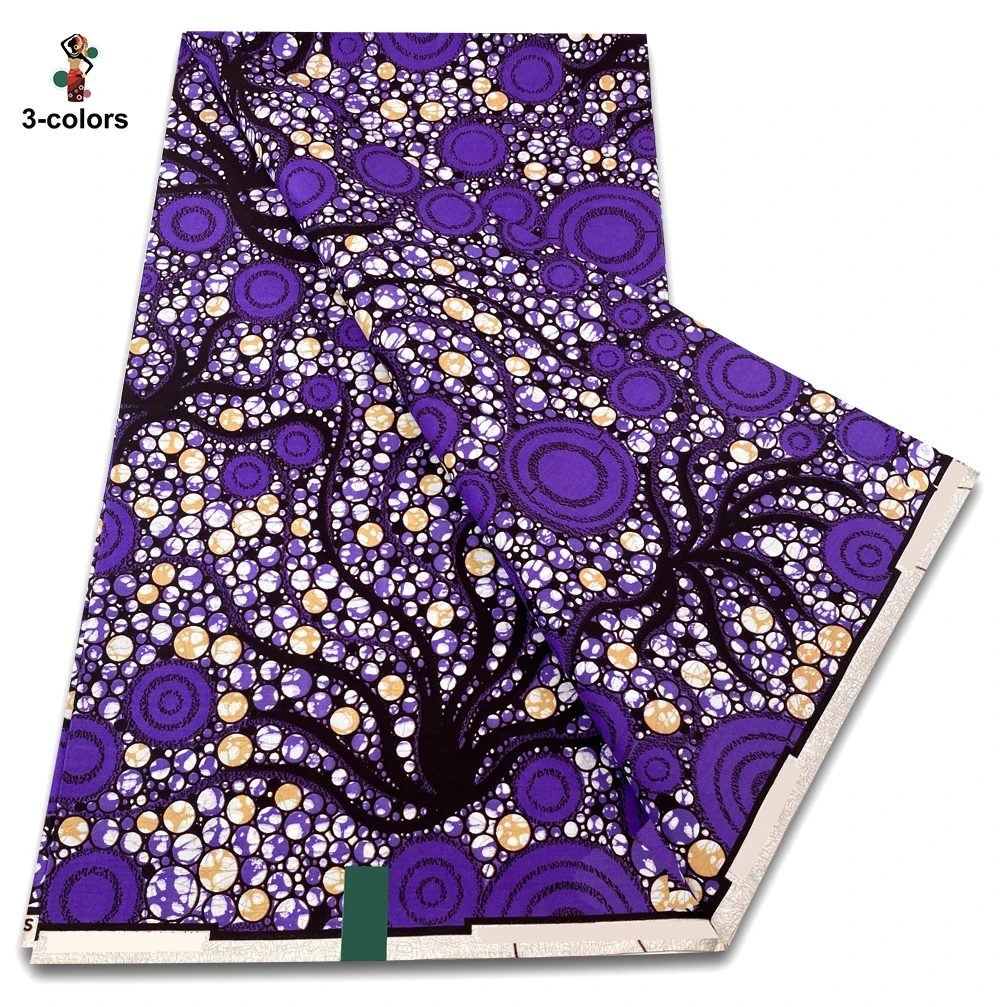 2026 Guaranteed Veritable Original African Wax Print Fabric Real Nigerian 100% Cotton Ankara Wax Fabric Soft Pagne Spuer Batik