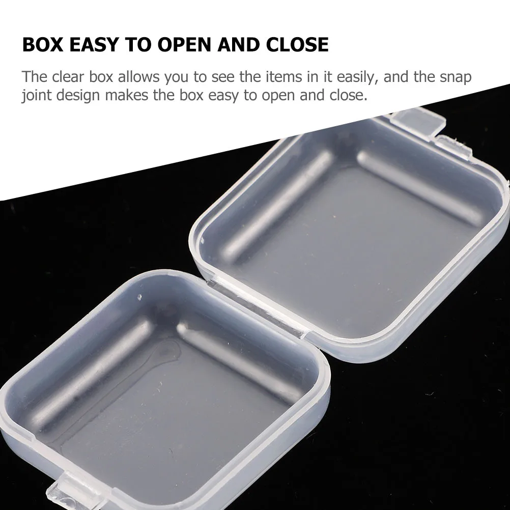 

100pcs Mini Storage Boxes Small Jewelry Organizer Containers with Lids for Beads Rings Pills Ear Backs Lightweight Durable