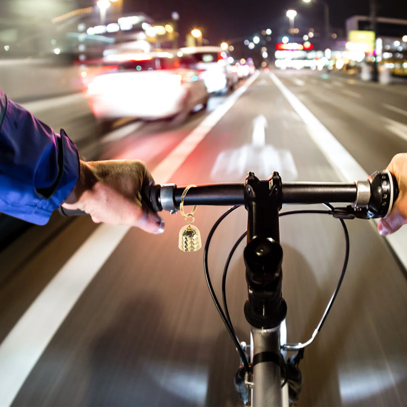 Латунный брелок-колокольчик