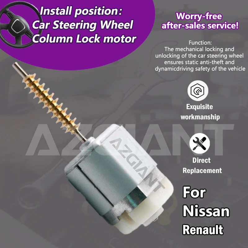AZGIANT FC-280PC-22125 For Nissan Teana Altima MK3/Renault koleos Car Steering Column Lock Actuator motor Copper carbon brush