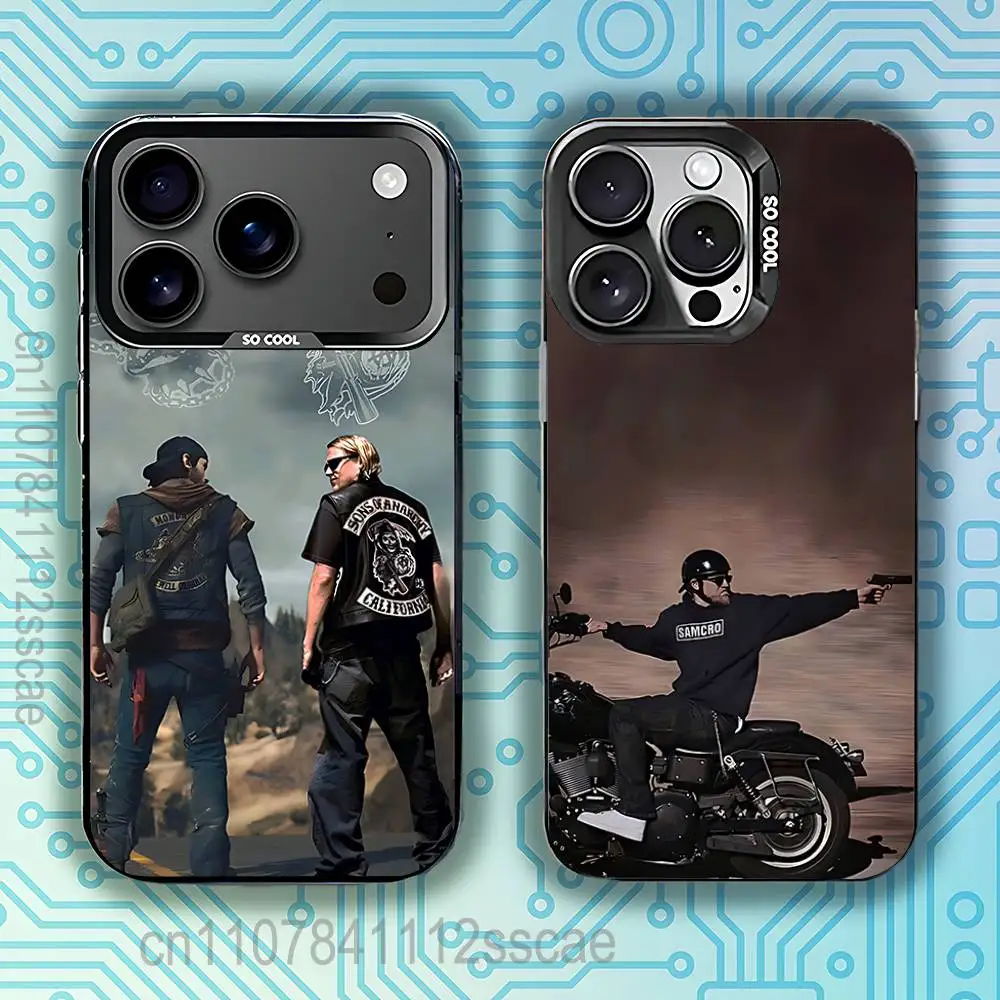 

Sons Of Anarchy TV Black Phone Case Compatible with iPhone 17 16 15 14 13 12 11, Pro, Max, Plus, E, Air, Mini