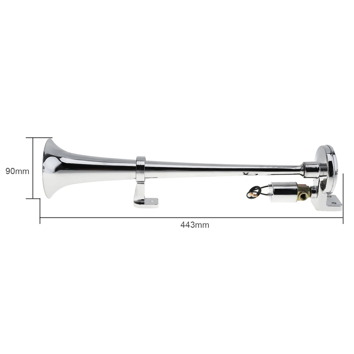 17 Inch 12V / 24V 150dB Super Loud Single Trumpet Car Air Operated Horn For Truck Boat Train Lorry Motorcycle Boat Truck