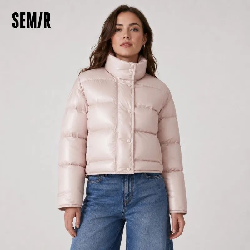 Semir Daunenjacke Damen Winter Pufferjacke mit Gänsedaunenfüllung Wasserdicht Ölabweisend Fleckenresistent 2026 Neu Stehkragen Mantel Damen