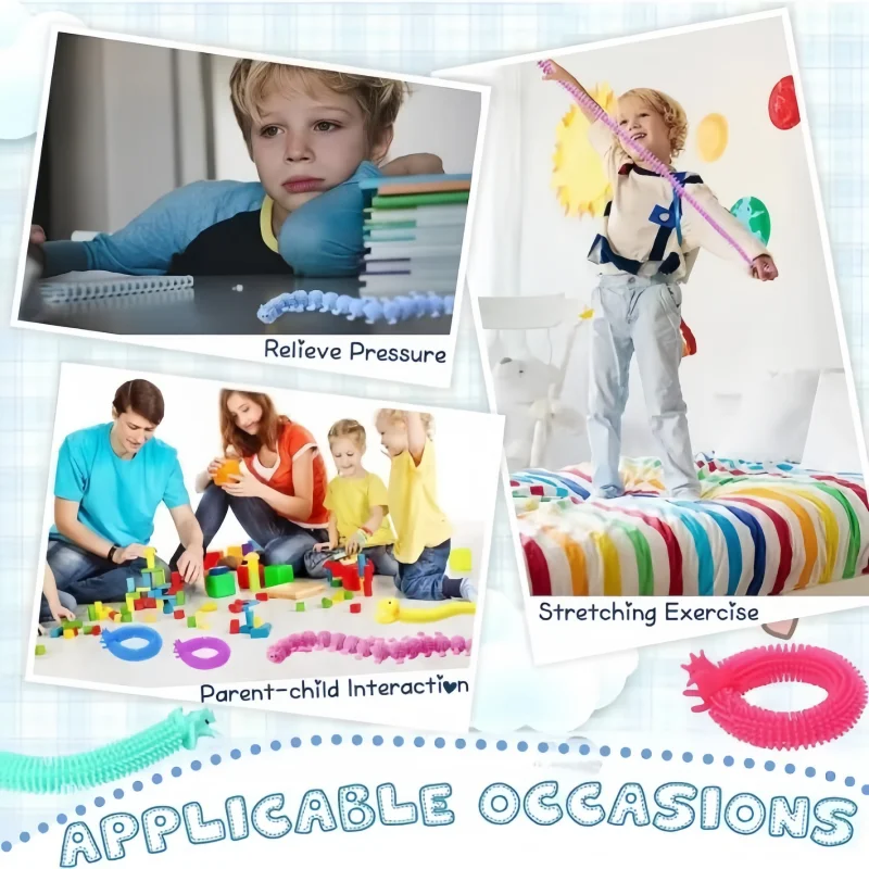 6 個ノベルティおかしいカラフルなアルパカララルブレスレットストレスリリーフ感覚おもちゃ減圧麺ストレッチロープおもちゃ自閉症ギフト